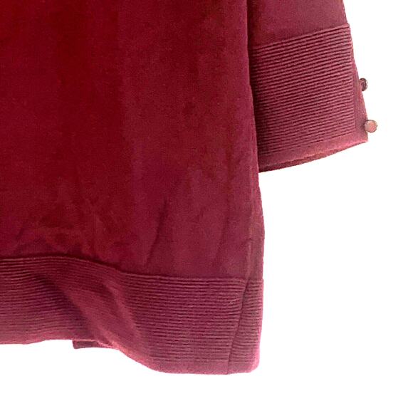 Evolution By Cyrus Myna Cardigan Women Small Burgundy Red Open Front Long Sleeve - Picture 9 of 10